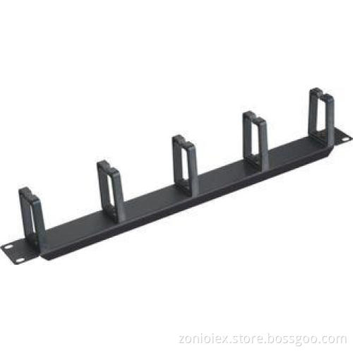 D-Ring Metal Wire Network Cable Management Bar 1u 19inch Hi